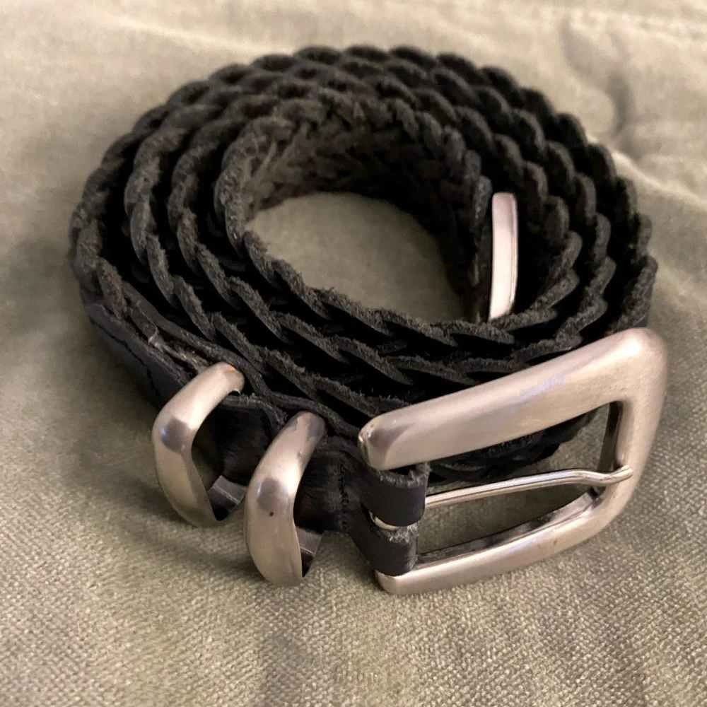 Capezio Belt BOHO Braided Woven Genuine Leather Sz S/M.  E-26